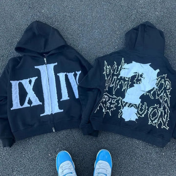 Riolio Vintage Personalized Spider Print Hoodie Streetwear Oversized Harajuku Y2k Top Casual Hoodies Sweatshirt Tracksuit Men Clothing